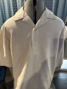 Zara Men’s Polo Shirt in Light Beige